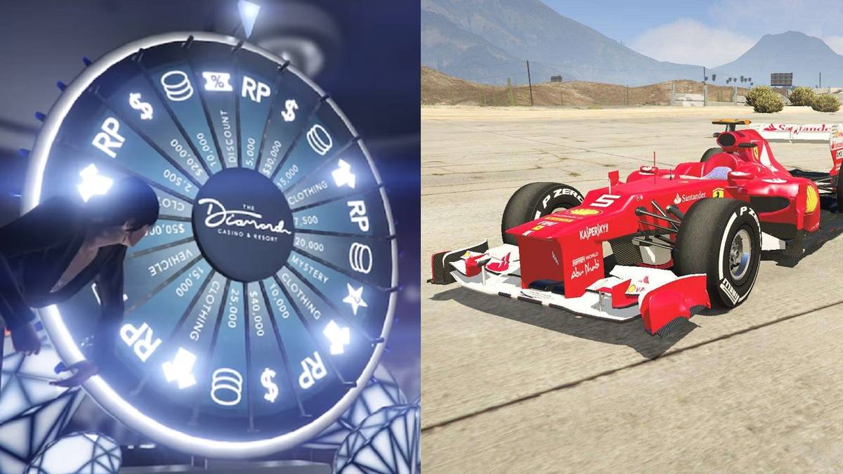 The wheel in GTA Online where Players can win an f1 car