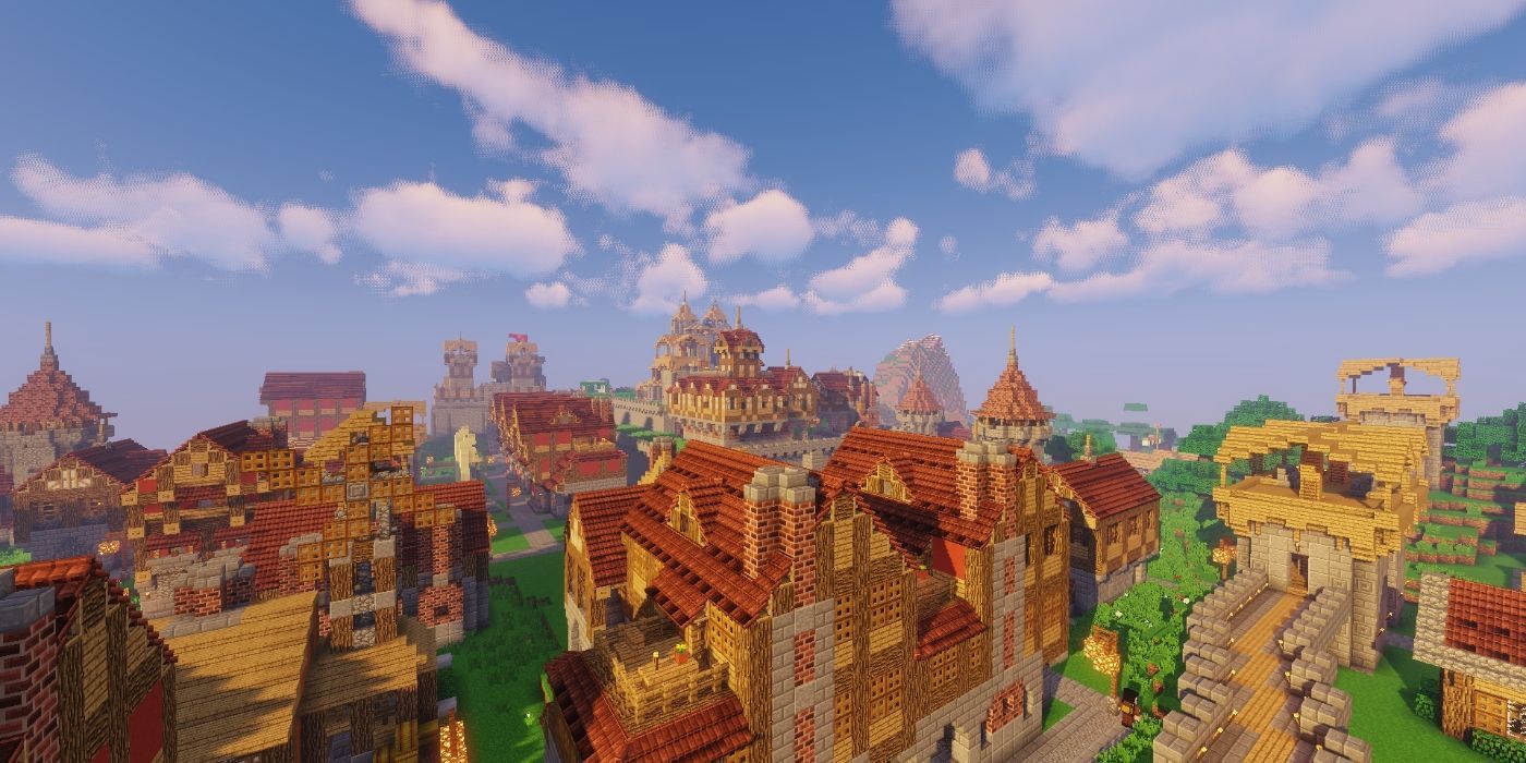 Minecraft MineColonies Mod city view