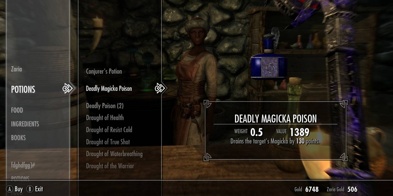 Deadly Magicka Poison vendor price screenshot