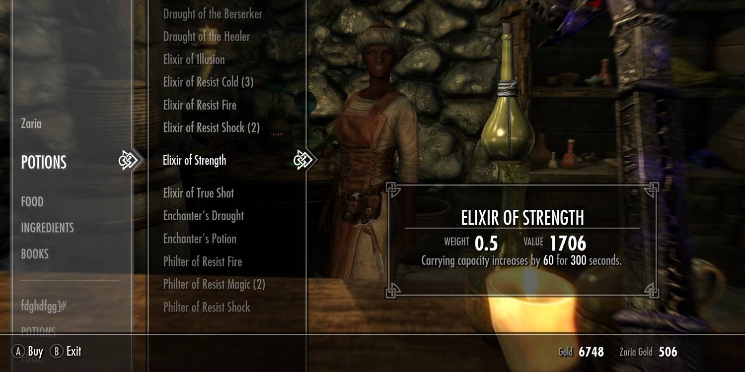 Elixir Of Strength vendor price screenshot