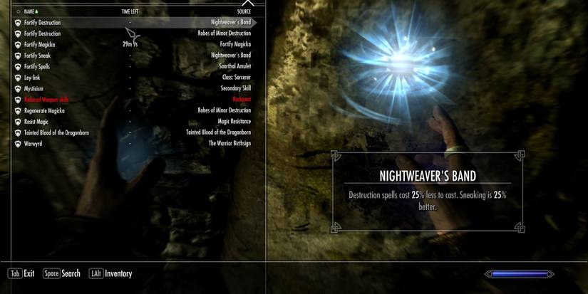 Skyrim, Nighteaver's Band, item list