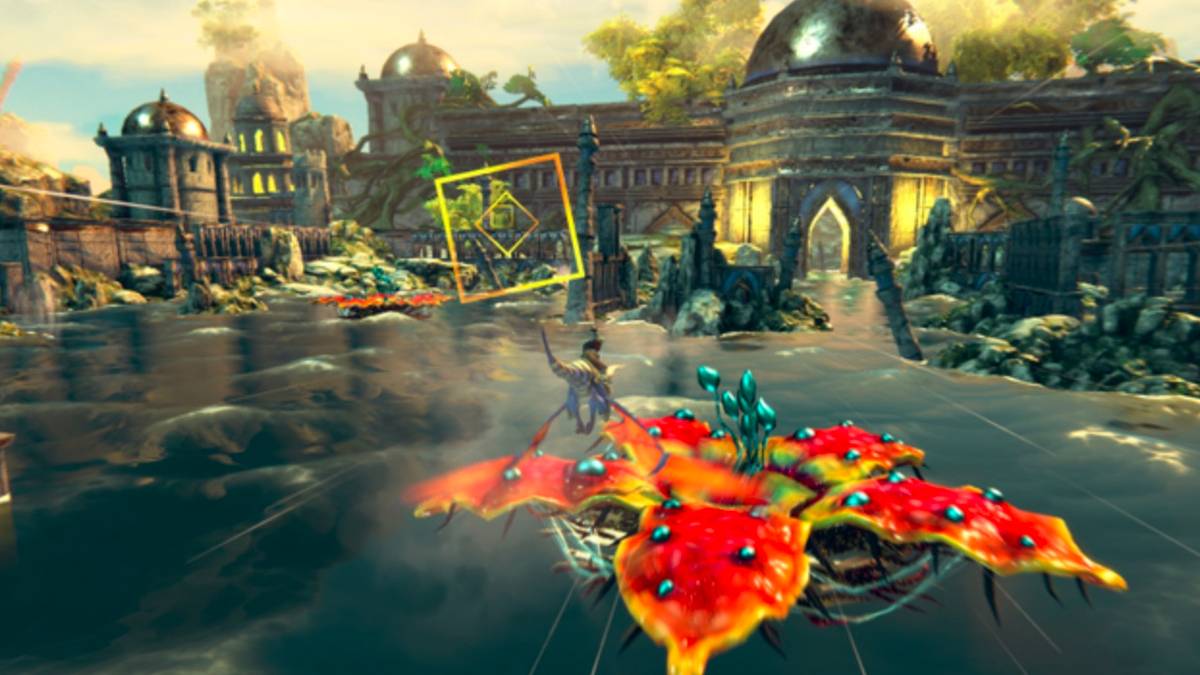 Panzer Dragoon: Remake - Flying over flower