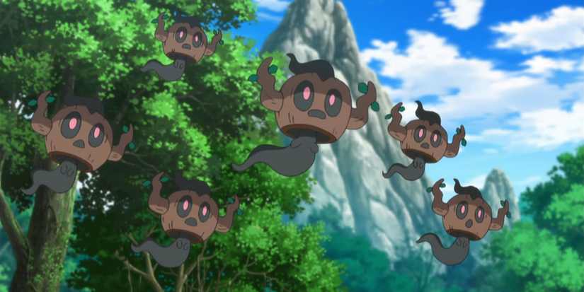 A group of Phantump in a forest