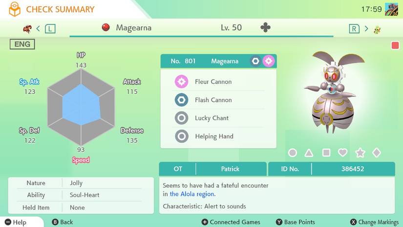 pokemon home magearna normal form