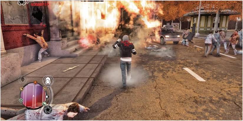 Alex Mercer charging the city streets