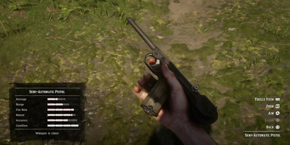 Red Dead Redemption 2 Semi Automatic Pistol In Hand