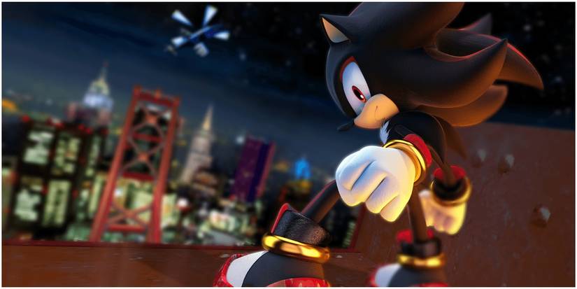 Shadow looking down in Shadow the Hedgehog