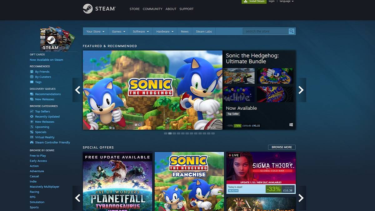 Steam store