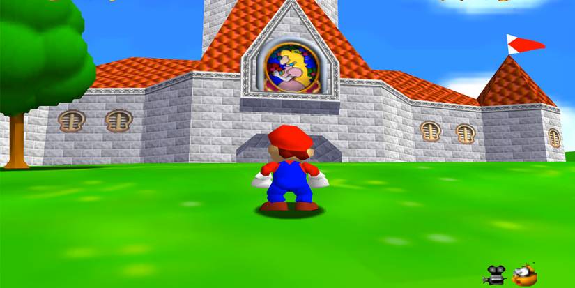 Super Mario 64 Outside Peach's Castle