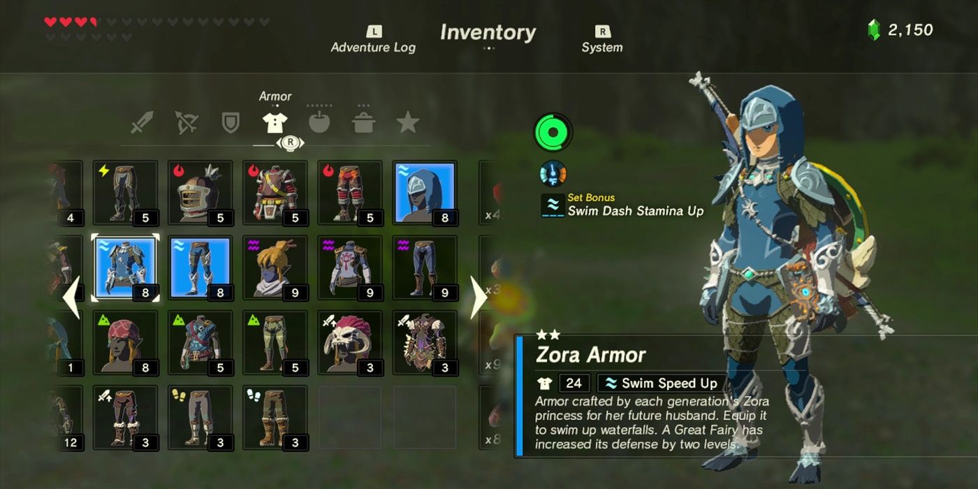Zora Armor Zelda BOTW