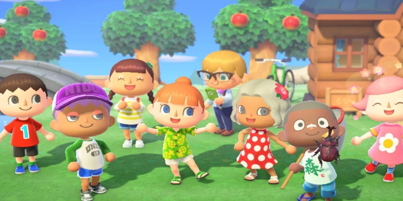 animal crossing new horizons group of different villagers