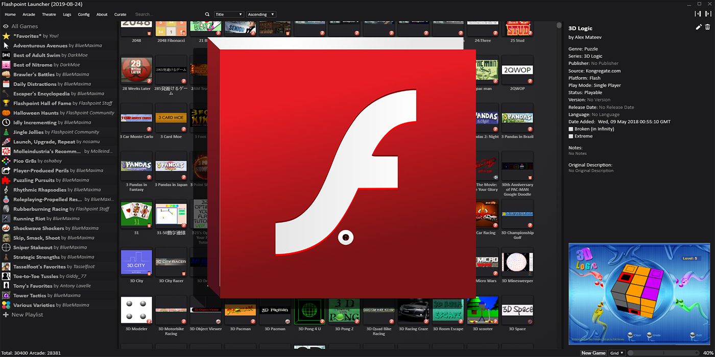 Over 36,000 Flash Games Saved Offline by Flashpoint