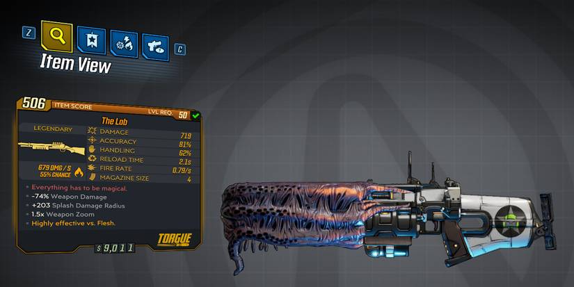 borderlands 3 The Lob legendary shot gun stats
