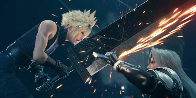 final fantasy 7 remake cloud sephiroth swords