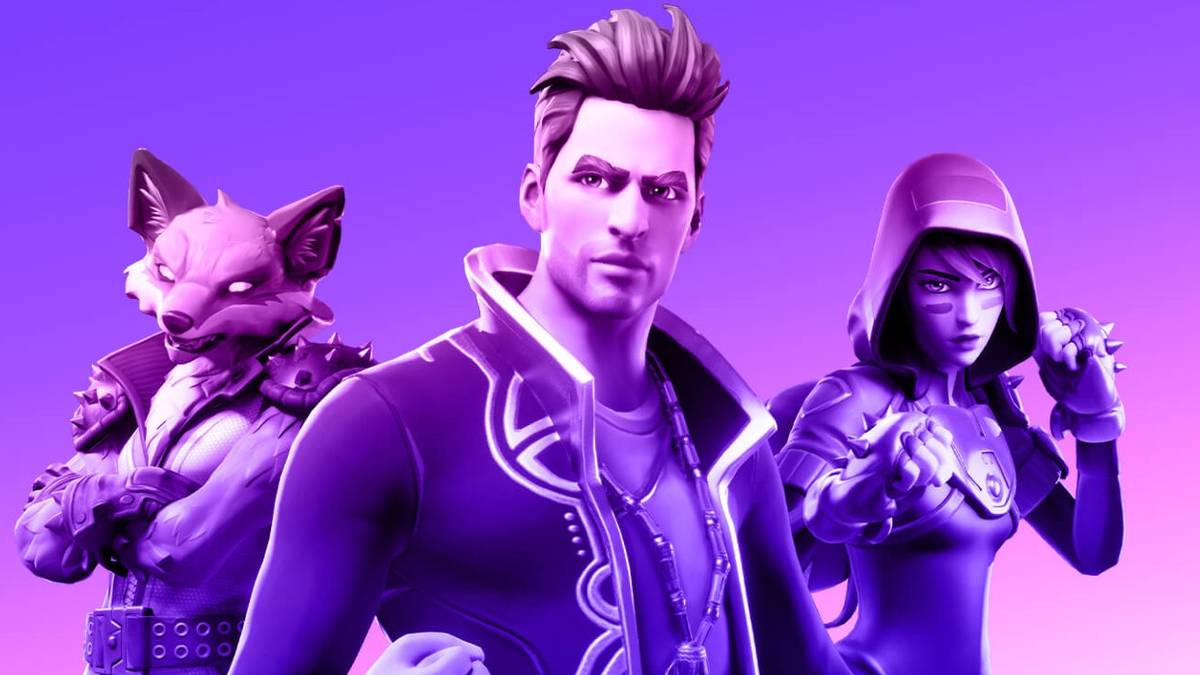 fortnite character skins purple background