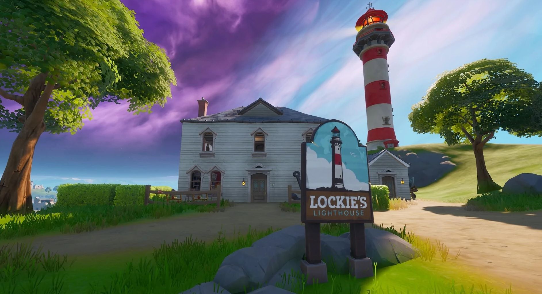 fortnite in-game shot of lockie's lighthouse