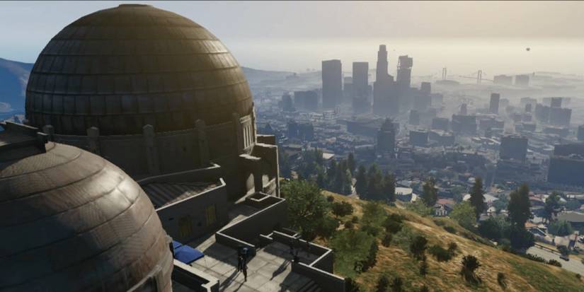 grand theft auto griffith observatory blimp cutscene