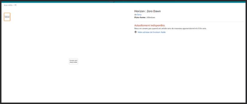 amazon france horizon zero dawn