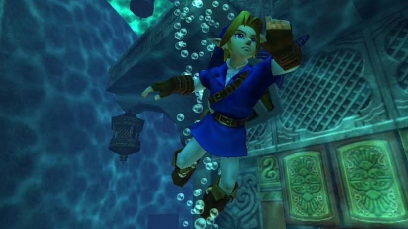 legend of zelda link water