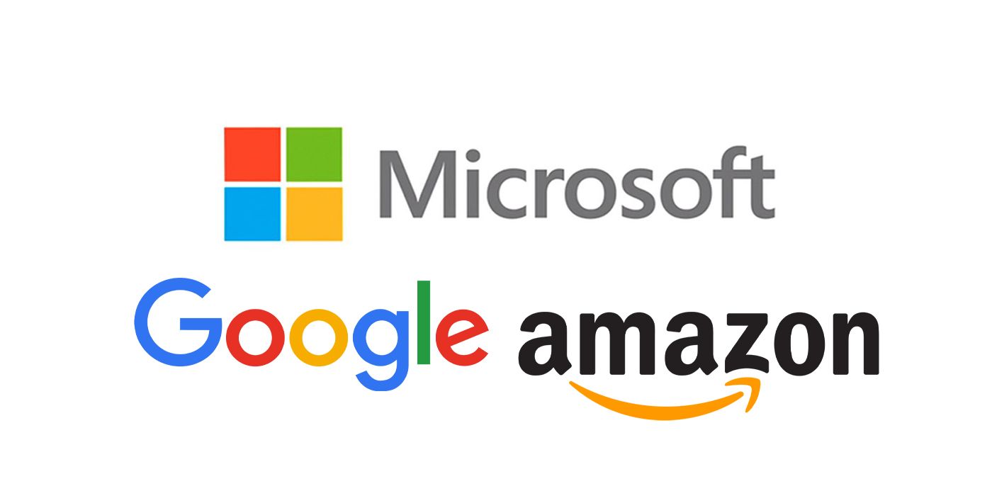 Microsoft google Amazon logo