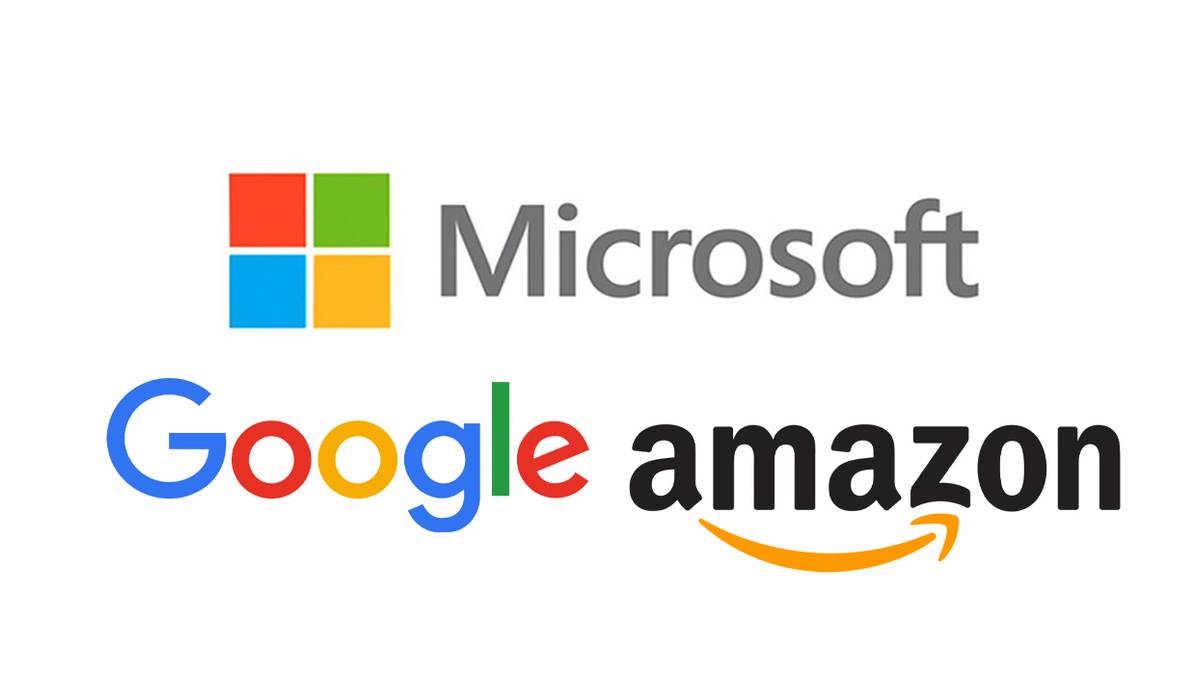 Microsoft google Amazon logo