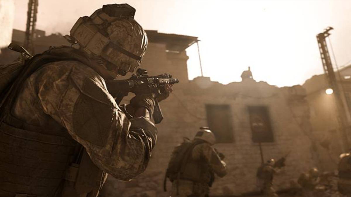 Modern Warfare soldier in desert