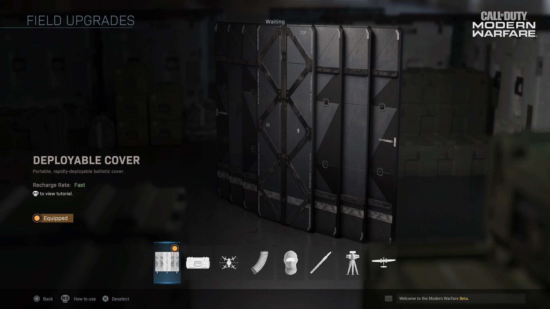 call of duty modern warfare field upgrade deployable cover