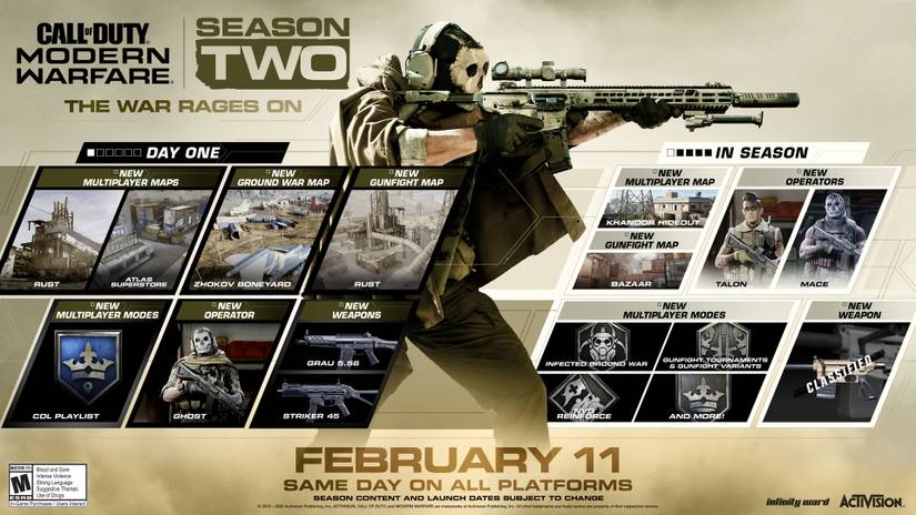 call of duty modern warfare season 2 road map