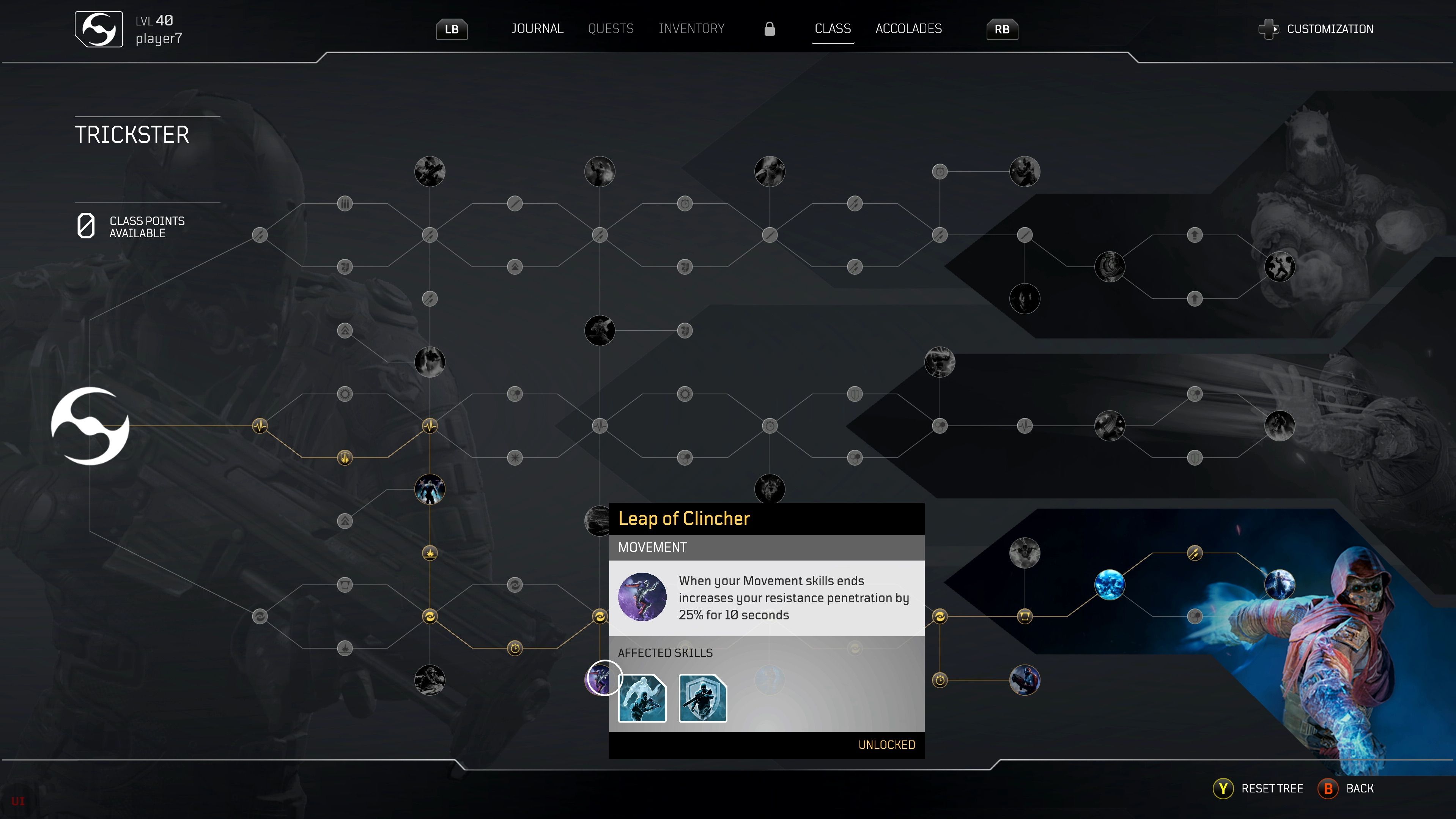 skill tree for trickster class