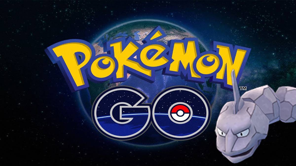 Pokemon GO logo with Onix