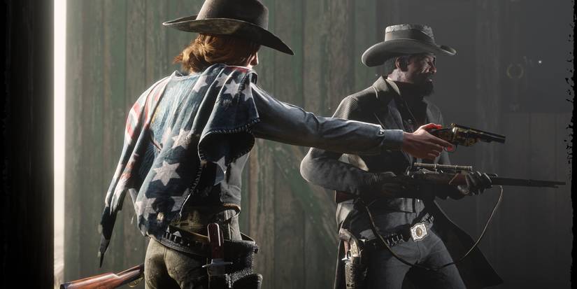 red dead online flag cape