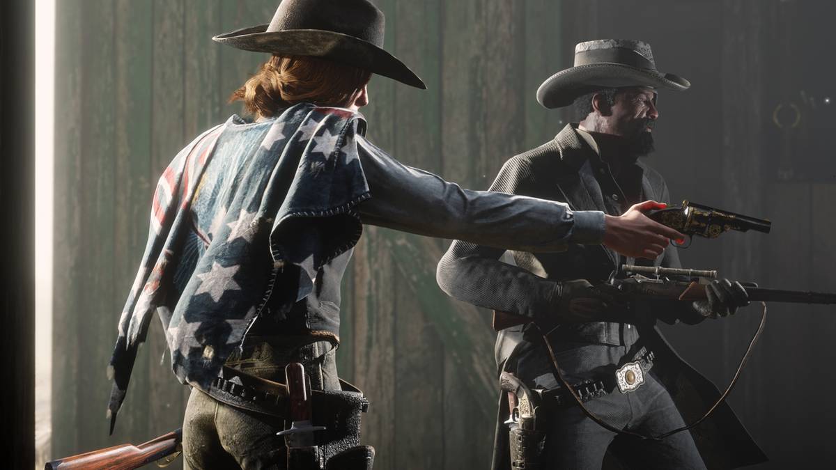 red dead online flag cape