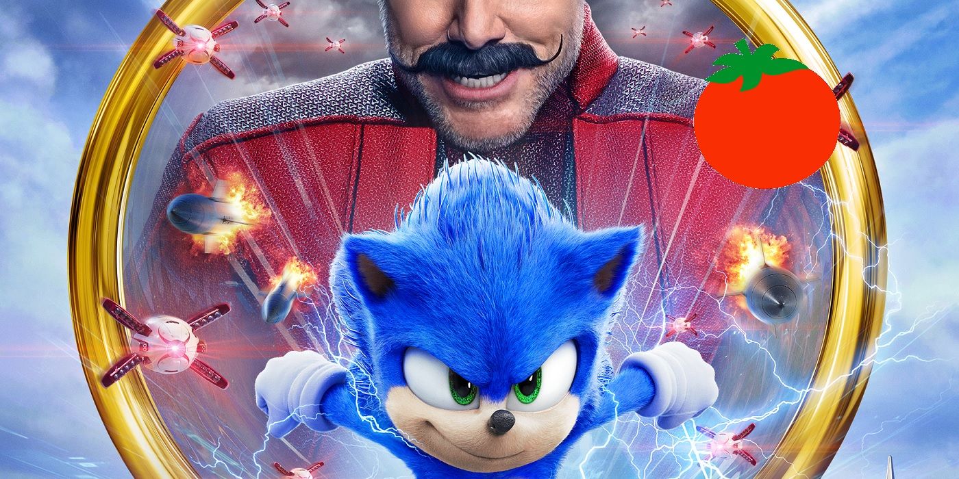 sonic poster with rotten tomatoes logo