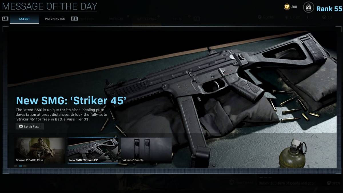 striker 45 news modern warfare