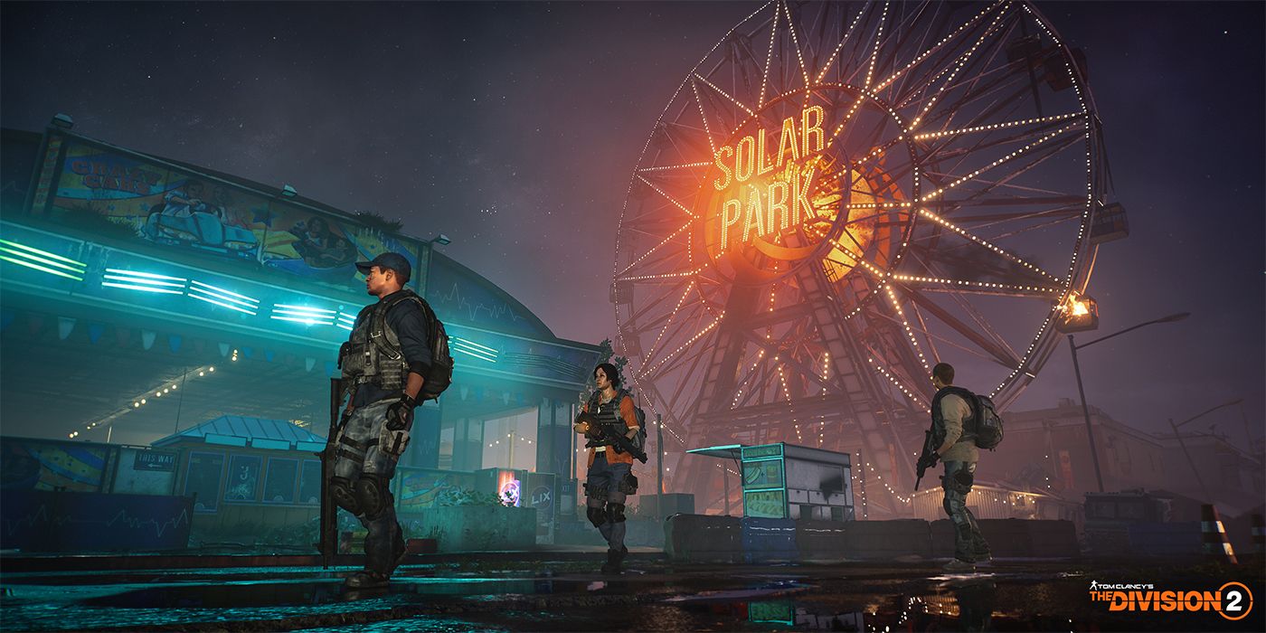 The Division 2 agents by ferris wheel
