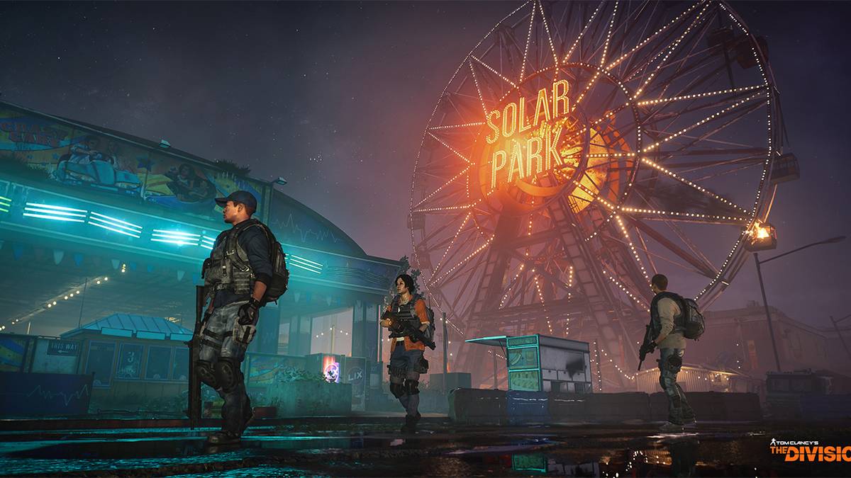 The Division 2 agents by ferris wheel