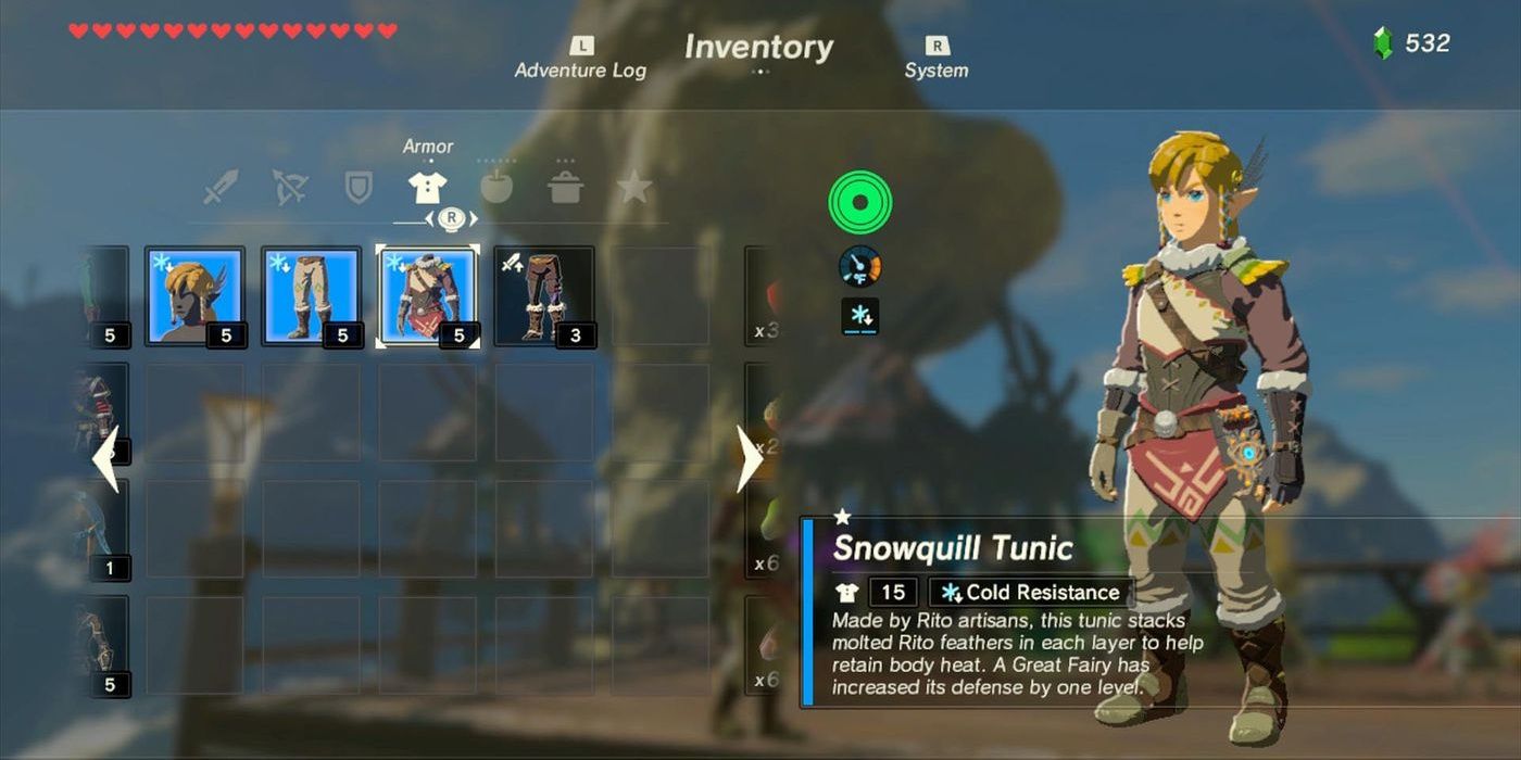 Snowquill Armor Zelda BOTW