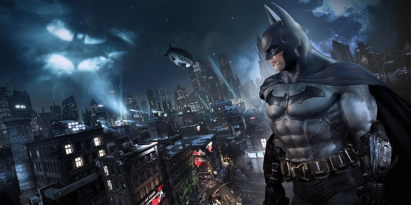 Batman: Arkham City смотрит на город