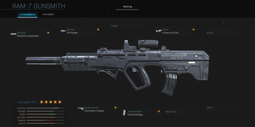 Call Of Duty Warzone Ram 7 In Gunsmith