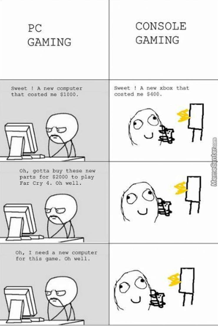 Ps4 Vs Xbox One Vs Pc Vs Wiiu Meme By Taimoorcricketer