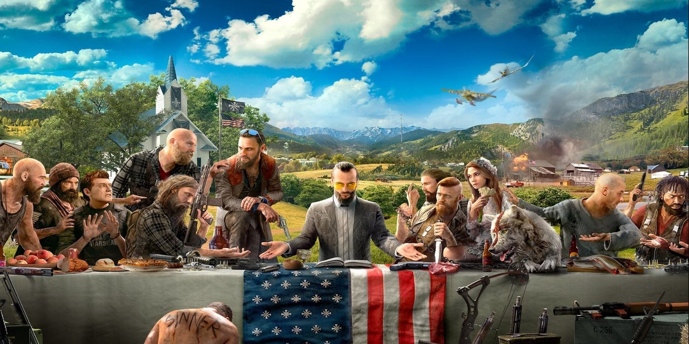 Fary Cry 5 box art with antagonists