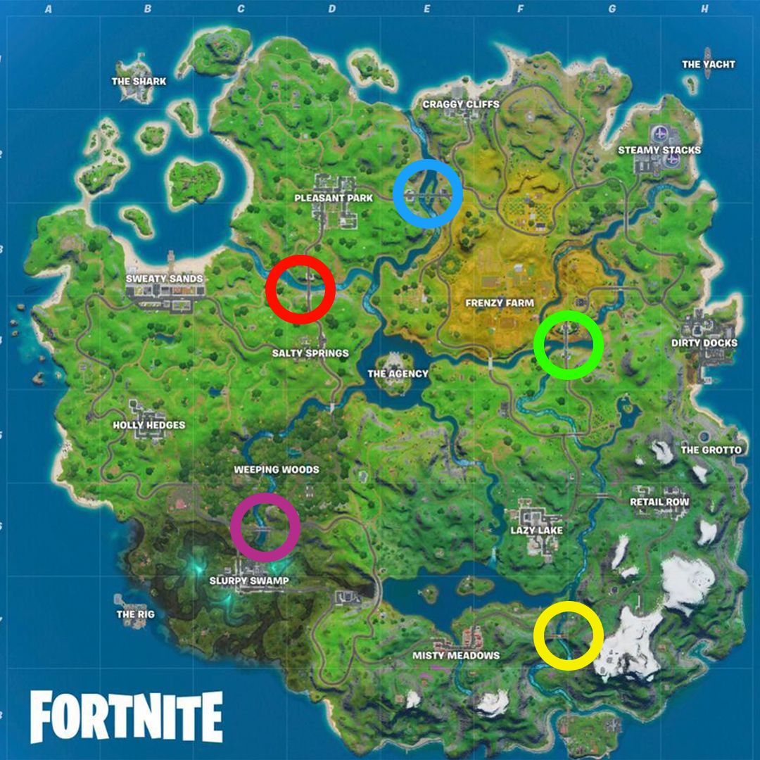 Where to find Embrace the Rainbow Bridges in Fortnite