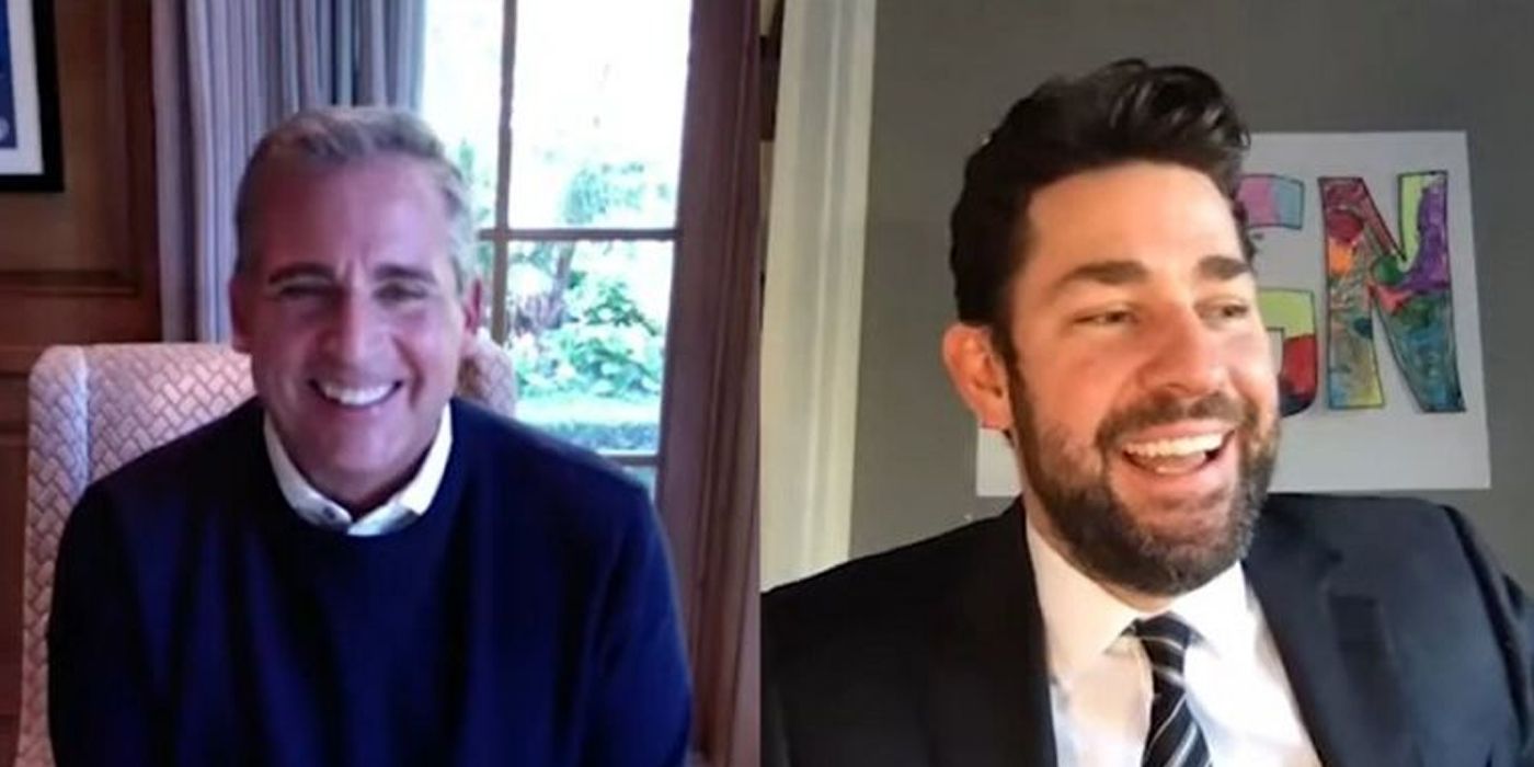 The Office co-stars John Krasinski and Steve Carell reunite for Some Good News