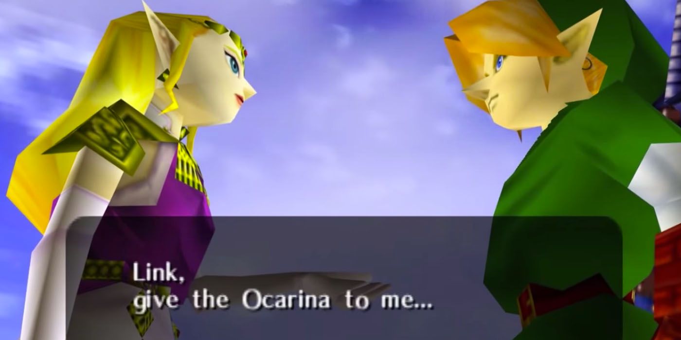 Ocarina of Time Link and Zelda ending