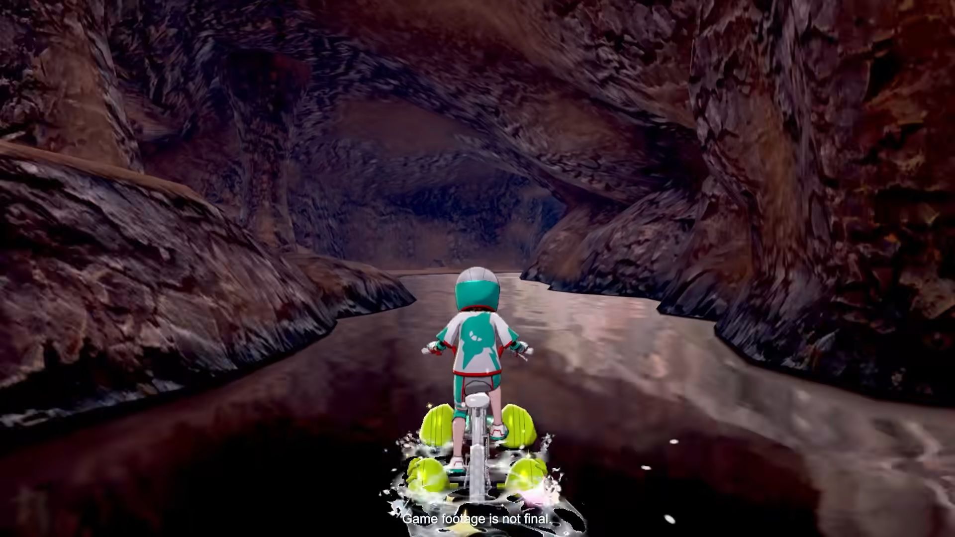 pokemon sword shield isle of armor bike cave water