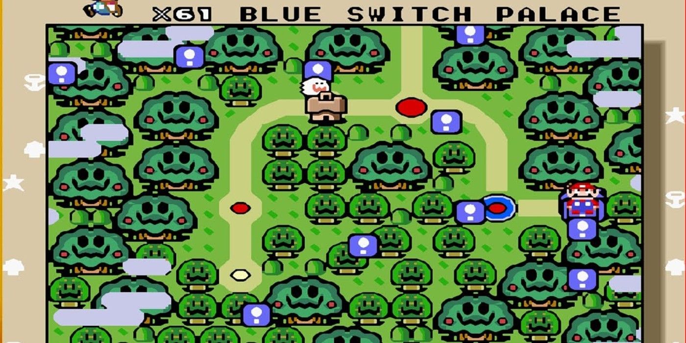 Triggering Blue Switch Palace switches in Forest of Illusion