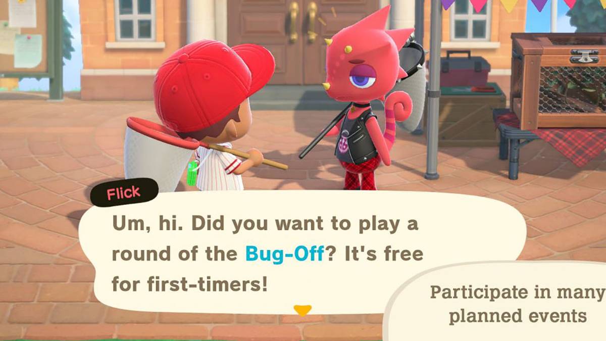 animal crossing flick bug off