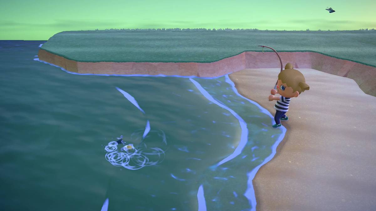animal crossing new horizons fishing ocean