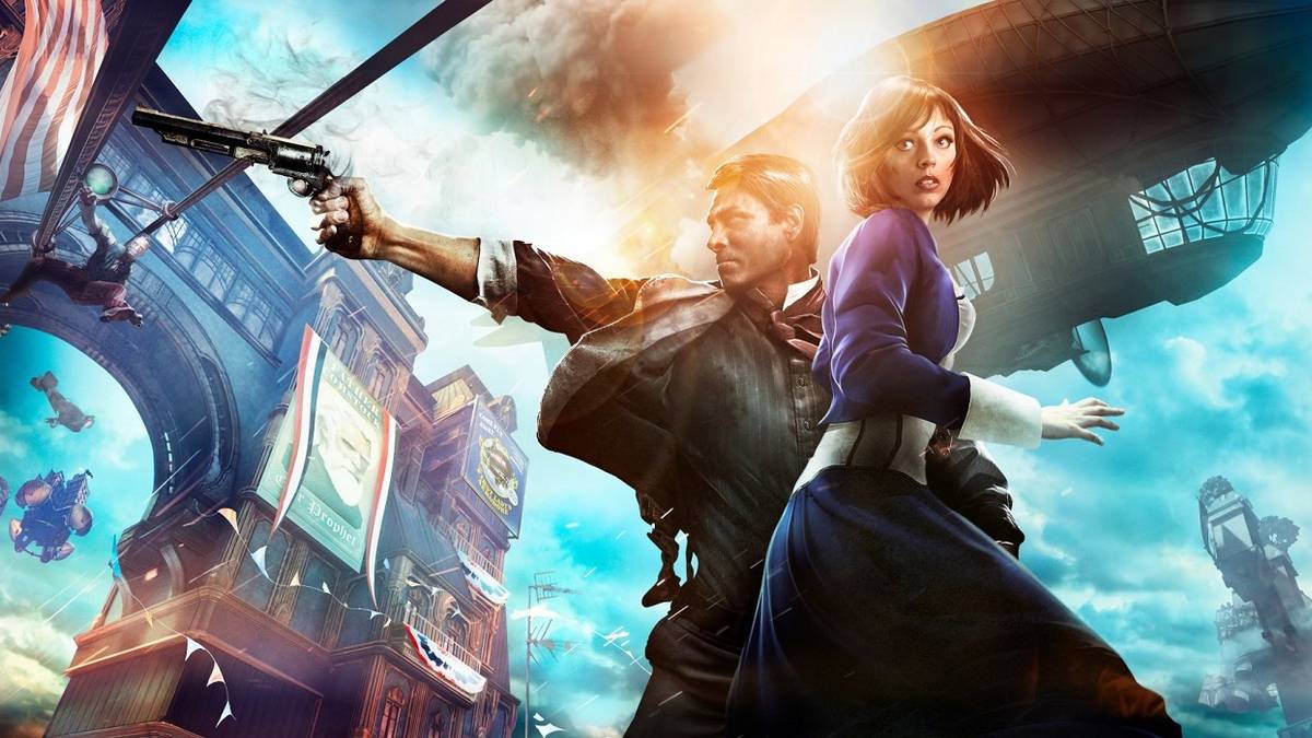 bioshock infinite official wallpaper of booker and elizabeth