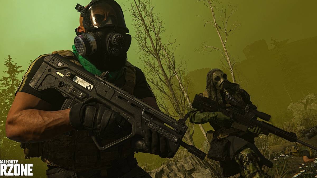 call of duty warzone put on gas mask